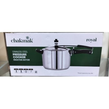 Chakmak 5 L Inner Lid Induction Bottom Pressure Cooker (Aluminium) Chakmak 5 L Inner Lid Induction Bottom Pressure Cooker (Aluminium)