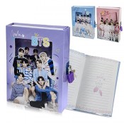 Lock Diary for Kids, BTS Theme Notebook Diary for Girls/Boys