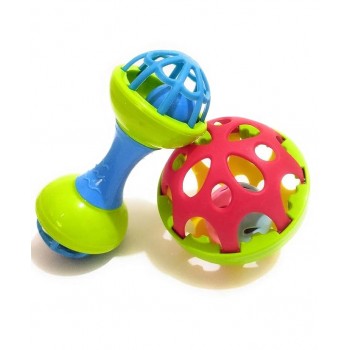 Soft Plastic Rubber Body Rolling Hand Bell Ball Baby Rattle Toy
