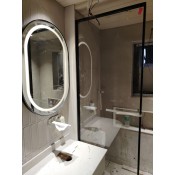 LED Oval Mirror with Touch Sensor