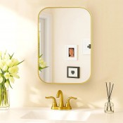 Premium Shape Wall Mirror with Gold Frame