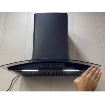 Blowmart Curved Glass Kitchen Chimney