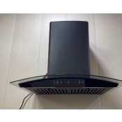 Blowmart Curved Glass Kitchen Chimney (Black)