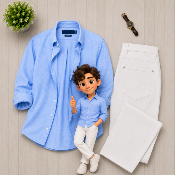 Men's Casual Shirt & Denim Combo Set