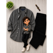 Men's Casual Shirt & Denim Combo Set Men's Casual Shirt & Denim Combo Set