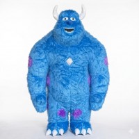 7ft Blue Monster Mascot Costume